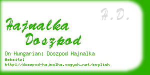 hajnalka doszpod business card